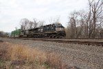 NS 4780 and 4660 take a stack train East